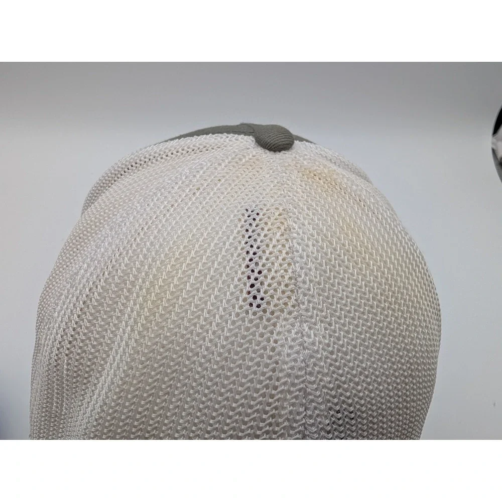 Columbia PFG Fish Flag Mesh Trucker Hat Grey White Flexfit L/XL Hat